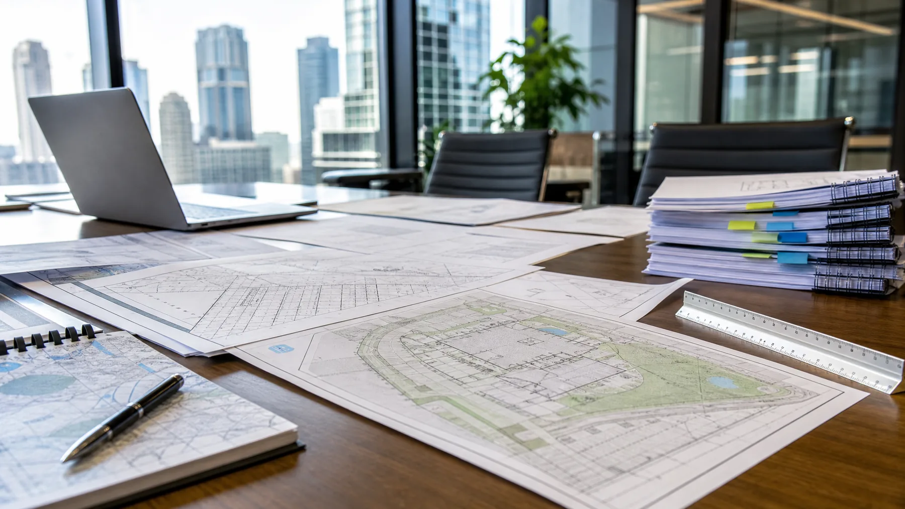 Commercial title due diligence documents and plans